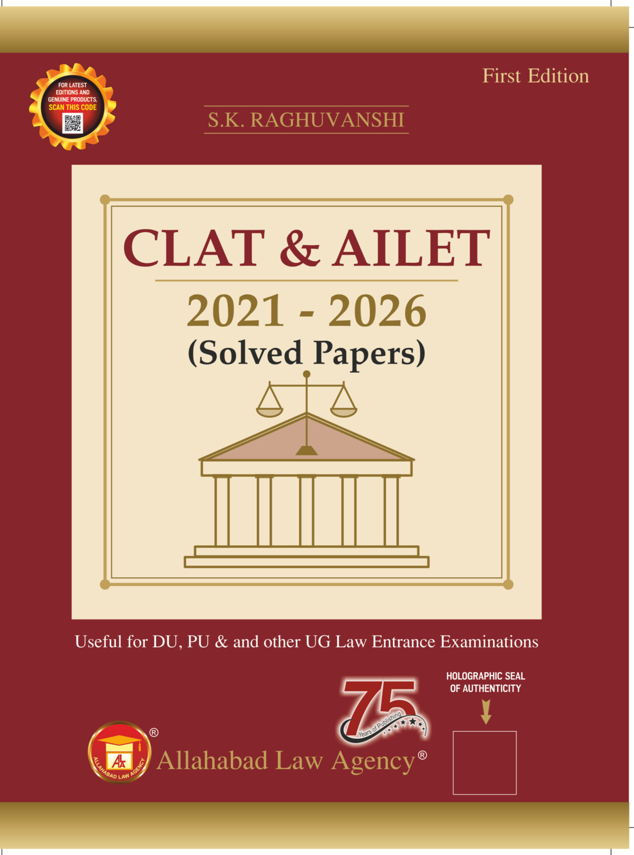 CLAT & AILET (Solved Papers)2021-2026 - S.K. Raghuvanshi