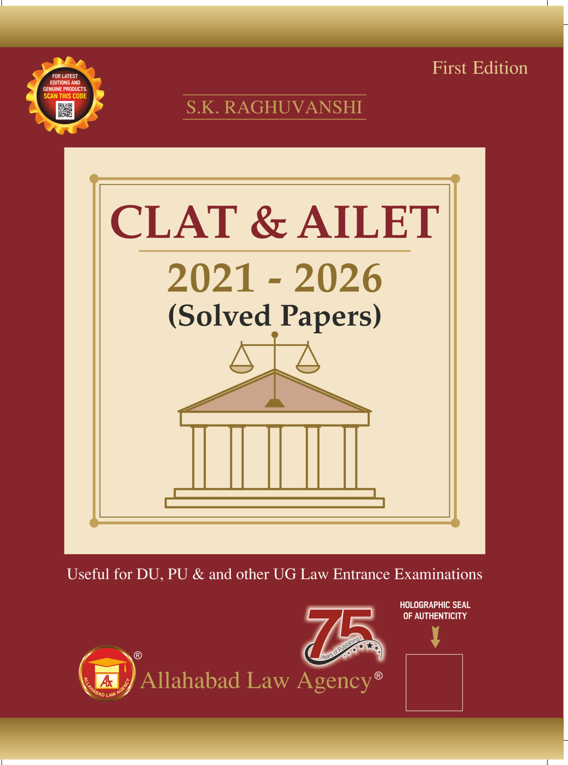 CLAT & AILET (Solved Papers)2021-2026 - S.K. Raghuvanshi