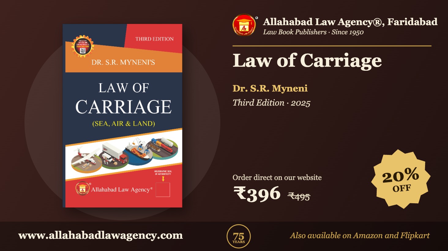 Law of Carriage by Dr. S.R. Myneni - Third Edition · 2025 - Allahabad Law Agency, Faridabad