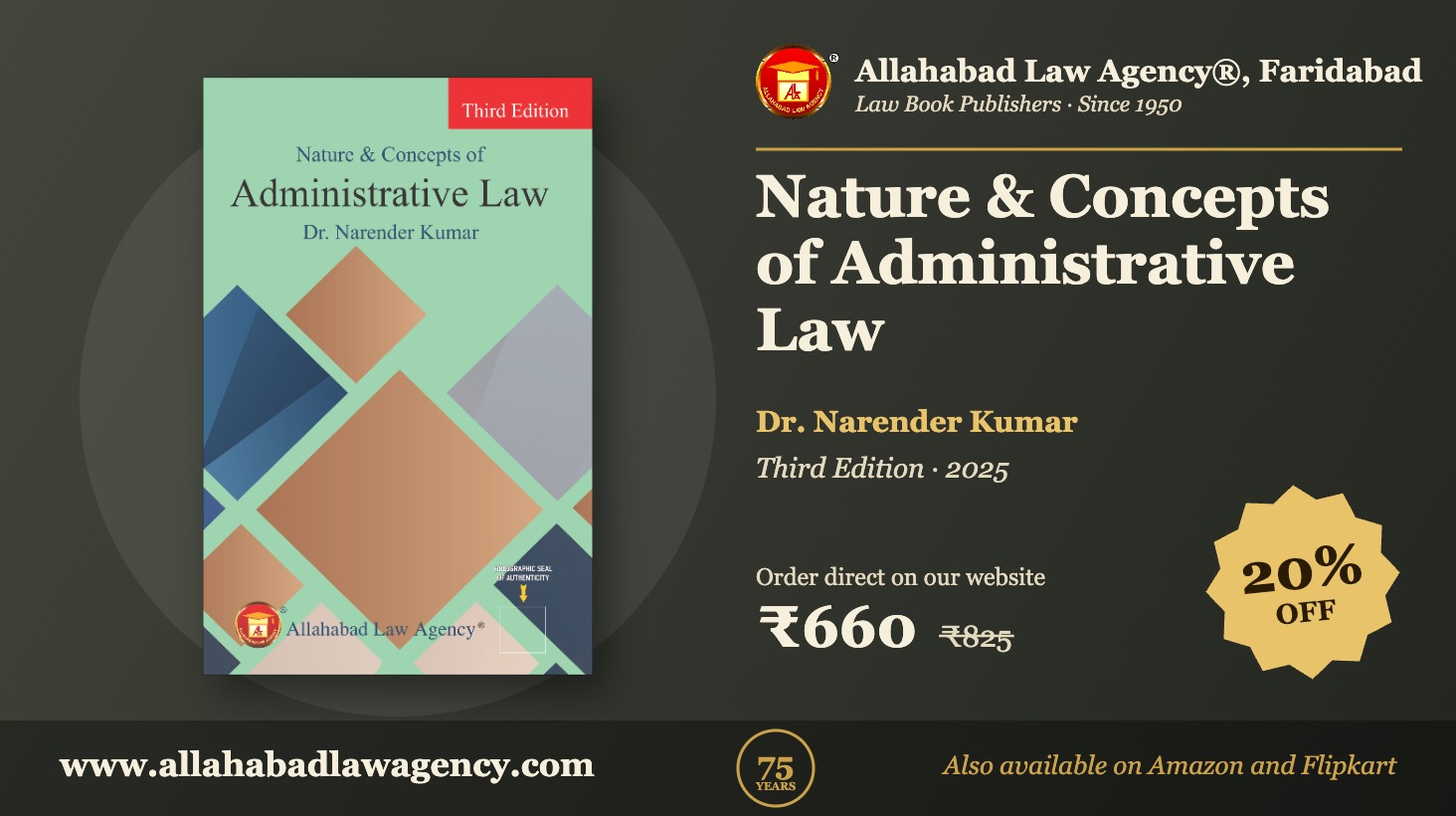 Nature & Concepts of Administrative Law by Dr. Narender Kumar - Third Edition · 2025 - Allahabad Law Agency, Faridabad